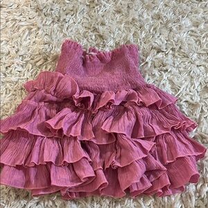 SHEIN Pink Ruffled Mini Skirt